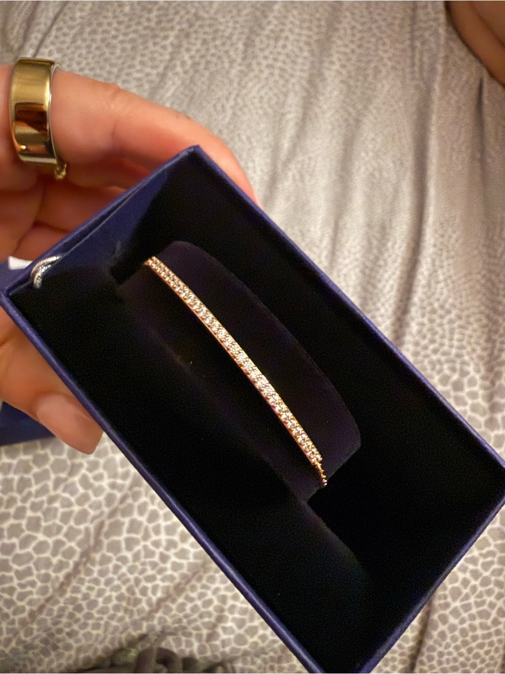 Swarovski Rose Gold Crystal Line Bracelet